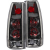 ANZO 1999-2000 Cadillac Escalade Taillights Black - New Gen - 211144