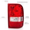 ANZO 2001-2011 Ford Ranger Taillights w/ Red/Clear Lens (OE Replacement) Pair - 211182