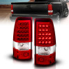 ANZO 2003-2006 Chevrolet Silverado 1500 LED Taillights Red/Clear - 311007