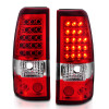 ANZO 2003-2006 Chevrolet Silverado 1500 LED Taillights Red/Clear - 311007