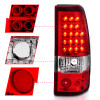 ANZO 2003-2006 Chevrolet Silverado 1500 LED Taillights Red/Clear - 311007