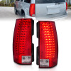 ANZO 2007-2014 Chevrolet Suburban LED Taillights Red/Clear - Escalade Look - 311190