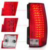 ANZO 2007-2014 Chevrolet Suburban LED Taillights Red/Clear - Escalade Look - 311190