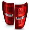 ANZO 2009-2013 Ford F-150 LED Taillights Red/Clear - 311260