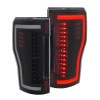 ANZO 2017+ Ford F-250 LED Taillights - Black/Clear - 311287
