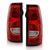 ANZO 2004-2007 Chevy Silverado Taillight Red/Clear Lens w/Black Trim (OE Replacement) - 311302