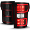 ANZO 18-19 Ford F-150 LED Taillight Black Housing Clear Lens Red Light Bar W/Sequential - 311314
