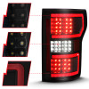 ANZO 18-19 Ford F-150 LED Taillight Black Housing Clear Lens Red Light Bar W/Sequential - 311314