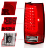 ANZO 2007-2014 Chevy Tahoe LED Taillight Plank Style Chrome With Red/Clear Lens - 311323