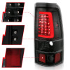 ANZO 1999-2002 Chevy Silverado 1500 LED Taillights Plank Style Black w/Clear Lens - 311330