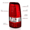 ANZO 1999-2002 Chevy Silverado 1500 LED Taillights Plank Style Chrome With Red/Clear Lens - 311332