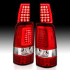 ANZO 1999-2002 Chevy Silverado 1500 LED Taillights Plank Style Chrome With Red/Clear Lens - 311332