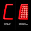 ANZO 1999-2002 Chevy Silverado 1500 LED Taillights Plank Style Chrome With Red/Clear Lens - 311332