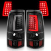 ANZO 2003-2006 Chevy Silverado 1500 LED Taillights Plank Style Black w/Clear Lens - 311333