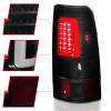ANZO 2003-2006 Chevy Silverado 1500 LED Taillights Plank Style Black w/Smoke Lens - 311334