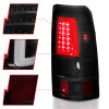 ANZO 2003-2006 Chevy Silverado 1500 LED Taillights Plank Style Black w/Smoke Lens - 311334