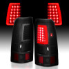 ANZO 2003-2006 Chevy Silverado 1500 LED Taillights Plank Style Black w/Smoke Lens - 311334