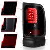 ANZO 1994-2001 Dodge Ram 1500 LED Taillights Plank Style Black w/Smoke Lens - 311340