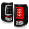 ANZO 2004-2006 Ford F-150 LED Tail Lights w/ Light Bar Black Housing Clear Lens - 311342