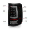 ANZO 2004-2006 Ford F-150 LED Tail Lights w/ Light Bar Black Housing Smoke Lens - 311343
