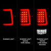ANZO 2004-2006 Ford F-150 LED Tail Lights w/ Light Bar Black Housing Smoke Lens - 311343