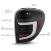 ANZO 2004-2007 Dodge  Grand Caravan LED Tail Lights w/ Light Bar Black Housing Clear Lens - 311365