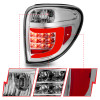 ANZO 2004-2007 Dodge Grand Caravan LED Tail Lights w/ Light Bar Chrome Housing Clear Lens - 311367