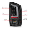 ANZO 2002-2006 Dodge  Ram 1500 LED Tail Lights w/ Light Bar Black Housing Clear Lens - 311368