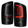 ANZO 2002-2006 Dodge  Ram 1500 LED Tail Lights w/ Light Bar Black Housing Smoke Lens - 311369