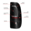 ANZO 1997-2003 Ford F-150 LED Tail Lights w/ Light Bar Black Housing Smoke Lens - 311378