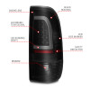 ANZO 1997-2003 Ford F-150 LED Tail Lights w/ Light Bar Black Housing Smoke Lens - 311378