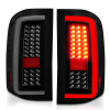 ANZO 2007-2013 Chevrolet Silverado1500/ 2500/ 3500 LED Tail Lights w/ Light Bar Black Housing Smoke - 311381