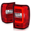 ANZO 2001-2011 Ford  Ranger LED Tail Lights w/ Light Bar Chrome Housing Red/Clear Lens - 311393