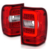 ANZO 2001-2011 Ford  Ranger LED Tail Lights w/ Light Bar Chrome Housing Red/Clear Lens - 311393
