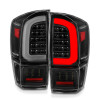 ANZO 16-21 Toyota Tacoma LED Tail Lights - w/ Light Bar Sequential Black Housing & Clear Lens - 311400