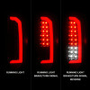 ANZO 15-21 Chevrolet Colorado Full LED Tail Lights w/ Red Lightbar Black Housing Smoke Lens - 311433