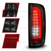 ANZO 15-21 GMC Canyon Full LED Tail Lights w/ Red Lightbar Black Housing Smoke Lens - 311435