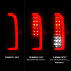 ANZO 15-21 GMC Canyon Full LED Tail Lights w/ Red Lightbar Black Housing Smoke Lens - 311435