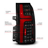 ANZO 15-20 Chevrolet Tahoe Sequential LED Tube Taillights Black - 311468