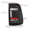 ANZO 19-24 RAM 1500 (Factory Halogen Models) Full LED Tail Lights SeqSig Black - Pair - 311480A