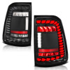 ANZO 19-24 RAM 1500 (Factory Halogen Models) Full LED Tail Lights SeqSig Black - Pair - 311480A