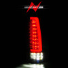 ANZO 88-99 Chevy C/K1500/2500/3500 Full LED Light Tube Taillights Chrome Housing Red/Clear Lens - 311484