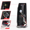 ANZO 88-99 Chevy/GMC C/K1500/2500/3500 Full LED Light Tube Taillights Black Housing Clear Lens - 311485