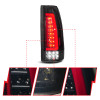 ANZO 88-99 Chevy/GMC C/K1500/2500/3500 Full LED Light Tube Taillights Black Housing Smoke Lens - 311486