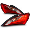 ANZO 2010-2013 Hyundai Genesis LED Taillights Red/Clear - 321334