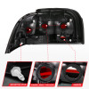 ANZO 1994-1998 Ford Mustang Taillight Dark Red Lens (OE Style) - 321350
