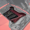 EOS Engine Bay Panel Cover HTC Exposed - Red Carbon Fiber - C8 Corvette (EC-709-RDCF)