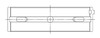 ACL Nissan VR38DETT 3799cc V6 DOHC 4V Twin Turbo Main Bearing Set - 4M2505HX-STD Technical Drawing