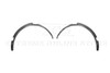 EOS Wheel Well Arches Rear - Carbon Fiber - C8 Corvette (FF-632-BKCF)