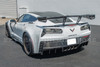 EOS Rear Bumper Diffuser w. Fins - Carbon Fiber - C7 Corvette